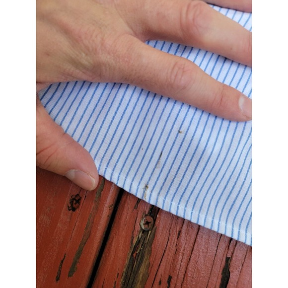 Unitog Union Made Work Employee Button-Up Shirt Large 16.5 Pinstripe US Delivery - Picture 9 of 9